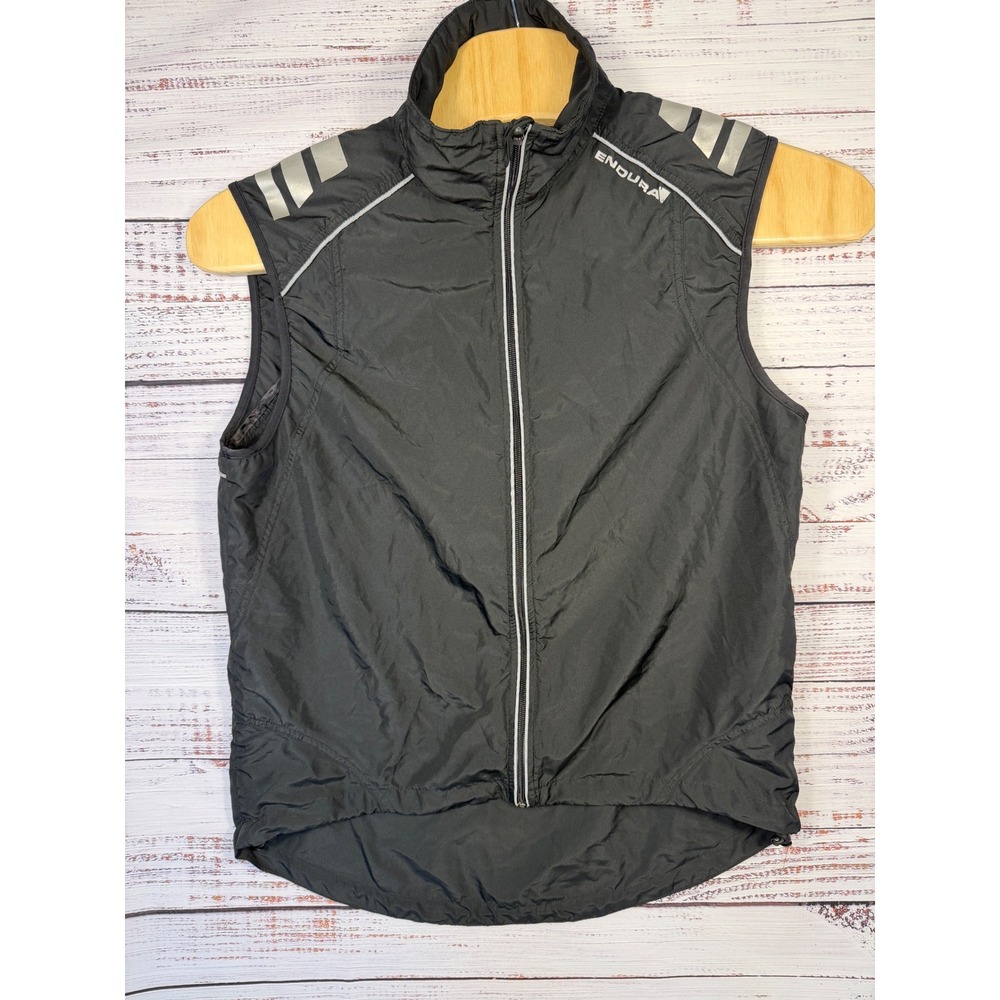 Endura Cycling Vest Mens XL Black Reflective Mesh Back Gilet Windstop Gorpcore